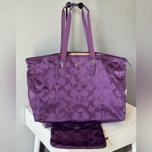 Coach Nylon Large Weekender Tote w/ Pouch